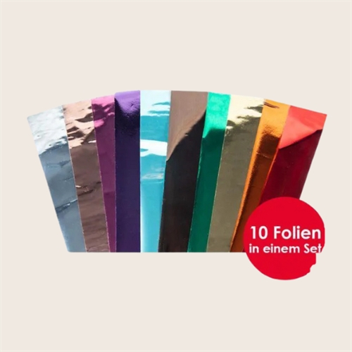 Emmi-Nail Folie Box 10 stk - Farvet